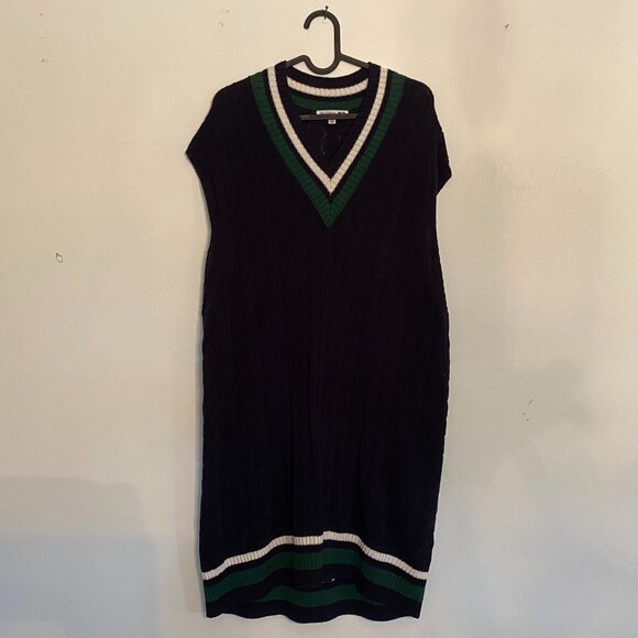JW Anderson x Uniqlo Long Cricket Vest V Neck Cable Knit Sweater Dress Size XL - Picture 3 of 6